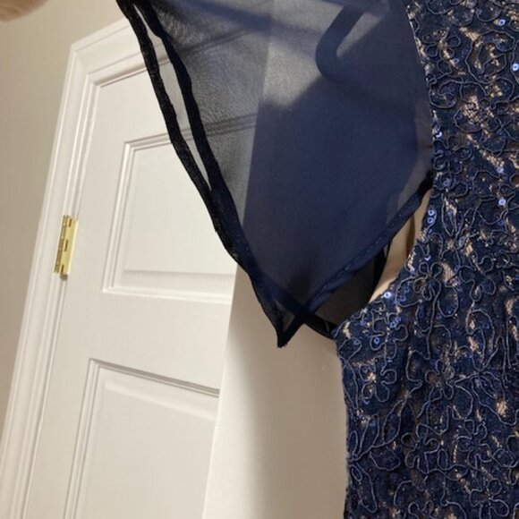 Alex Evenings Navy blue trumpet dress - Picture 4 of 11